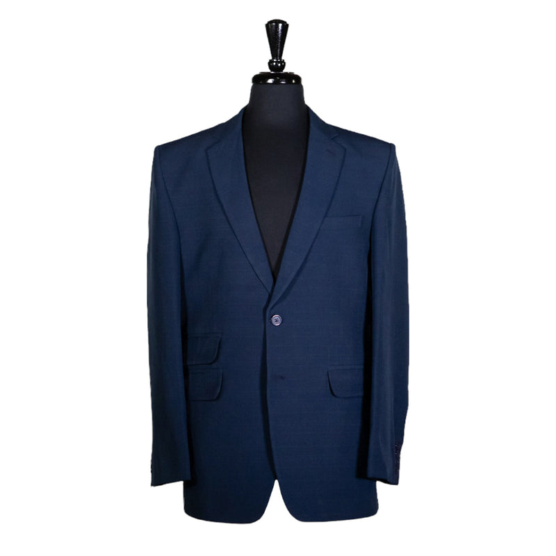Men's Blazer Navy Blue Textured Formal Suit Jacket Wedding Sport Coat 42R