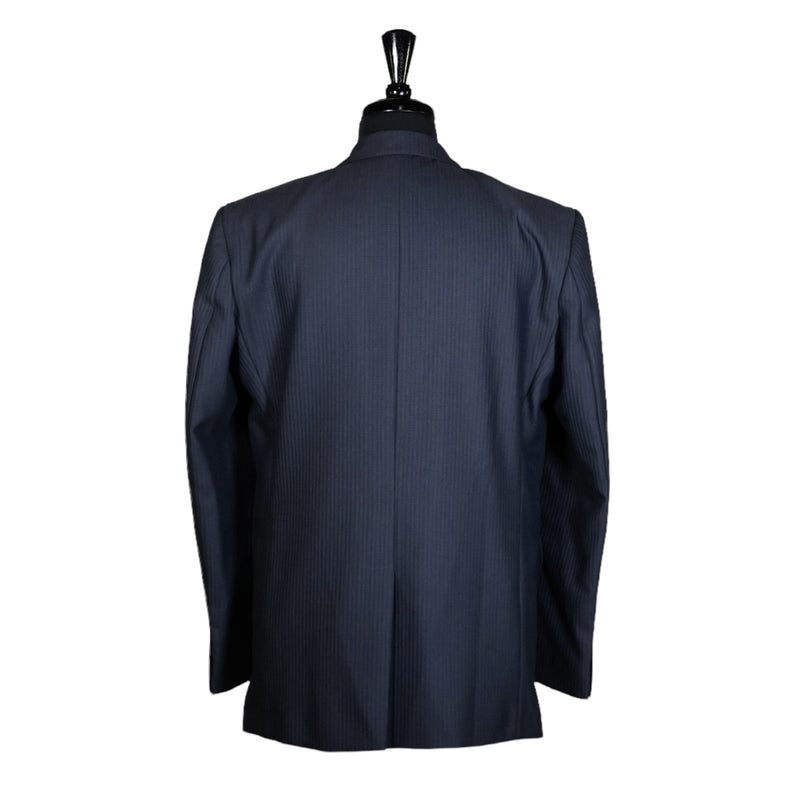 Men's Blazer Blue Gray Striped Jacket Sport Coat (42R)