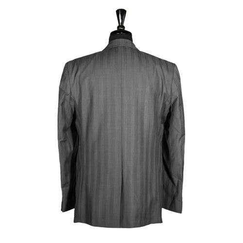 Men's Blazer Gray Striped Wool Jacket Sport Coat (42R)