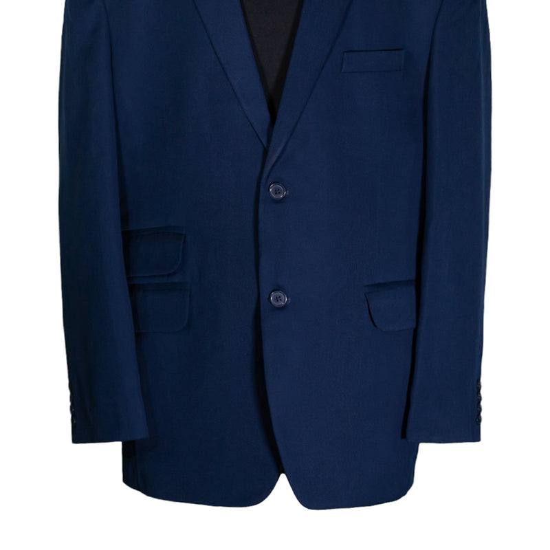 Men's Blazer Navy Blue 100% Wool Handmade Formal Suit Jacket Sport Coat 48R