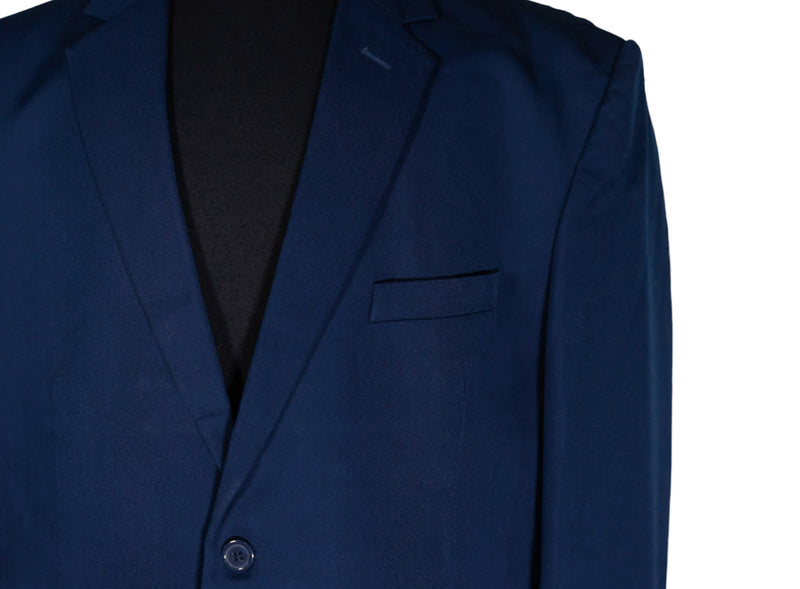 Men's Blazer Navy Blue 100% Wool Handmade Formal Suit Jacket Sport Coat 48R