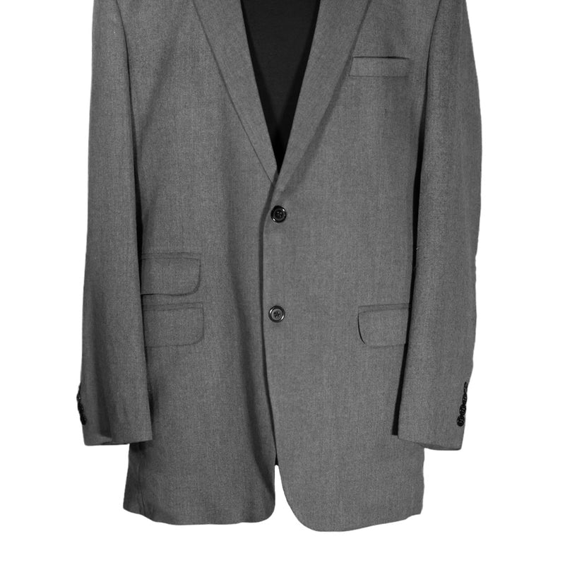Men's Blazer Gray Wool Formal Suit Jacket Sport Coat (40L)