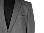 Men's Blazer Gray Wool Formal Suit Jacket Sport Coat (40L)