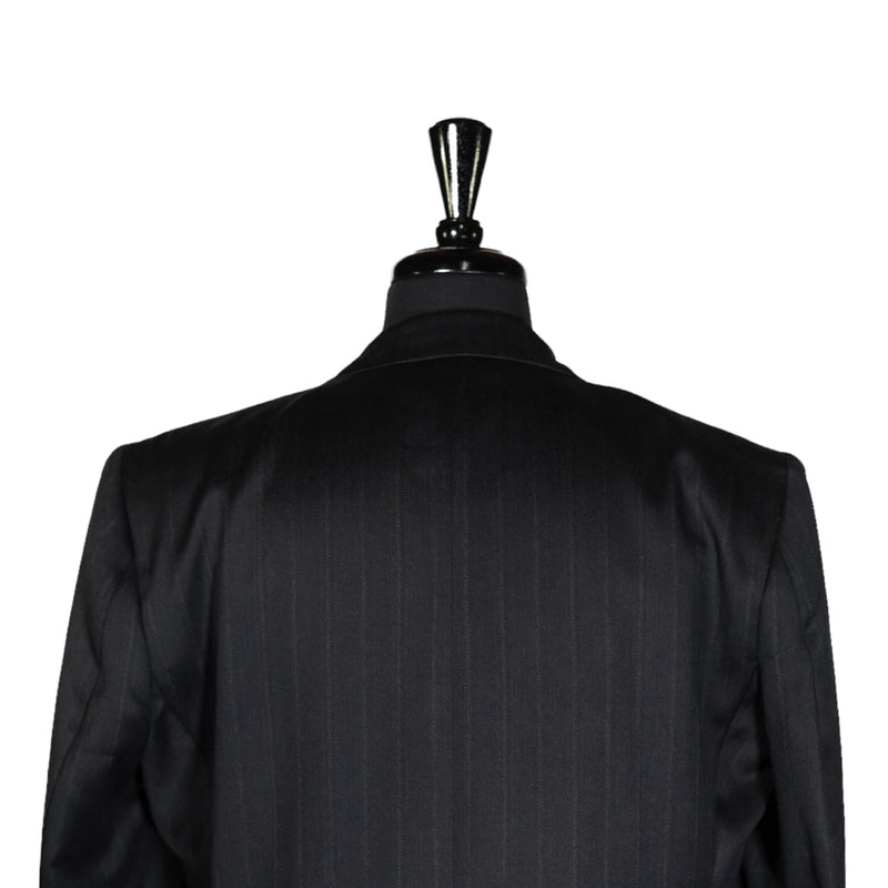 Men's Blazer Gray Striped Wool Formal Jacket Sport Coat (42R)