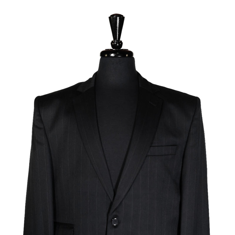 Men's Blazer Gray Striped Wool Formal Jacket Sport Coat (42R)