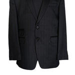 Men's Blazer Gray Striped Wool Formal Jacket Sport Coat (42R)