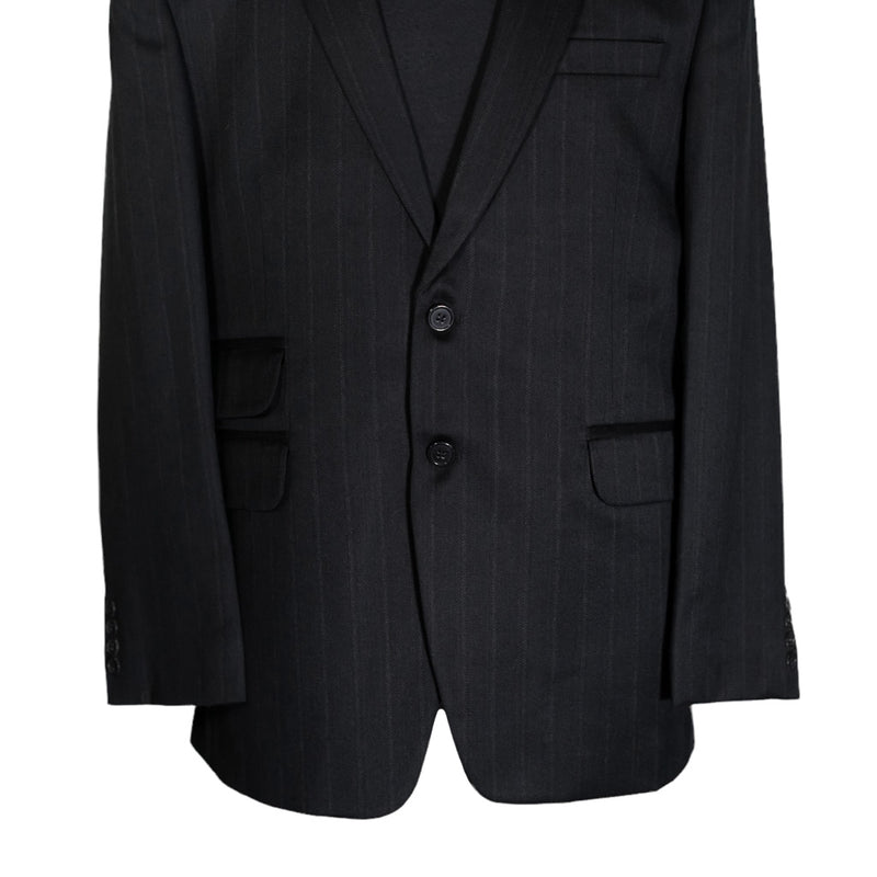 Men's Blazer Gray Striped Wool Formal Jacket Sport Coat (42R)