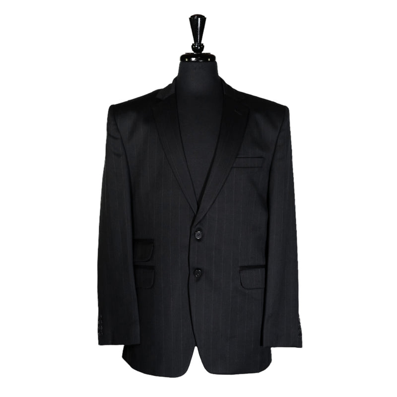 Men's Blazer Gray Striped Wool Formal Jacket Sport Coat (42R)