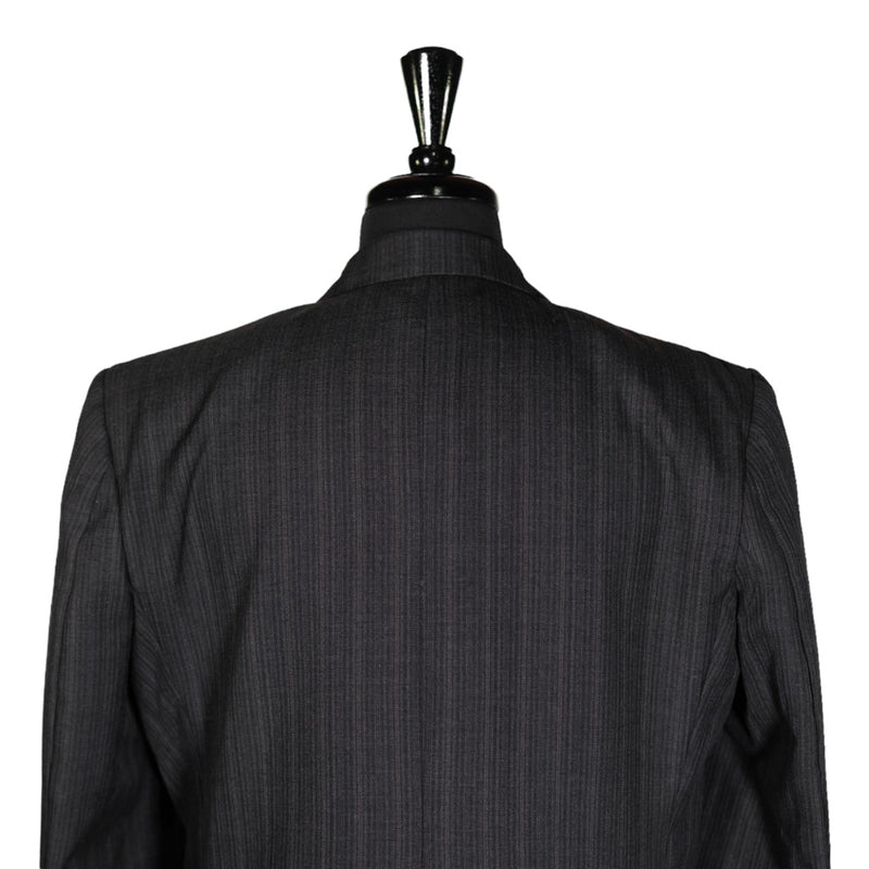 Men's Blazer Gray Striped Wool Jacket Sport Coat (42R)