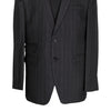 Men's Blazer Gray Striped Wool Jacket Sport Coat (42R)