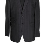 Men's Blazer Gray Striped Wool Jacket Sport Coat (42R)
