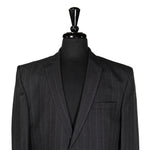 Men's Blazer Gray Striped Wool Jacket Sport Coat (42R)