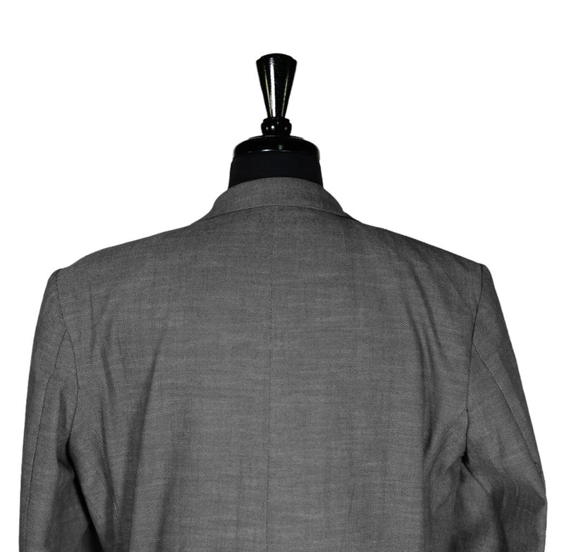 Men's Blazer Gray Check Textured Jacket Sport Coat (42R)