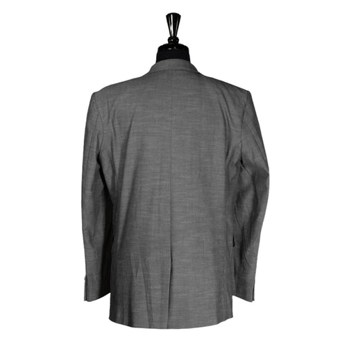 Men's Blazer Gray Check Textured Jacket Sport Coat (42R)