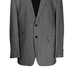 Men's Blazer Gray Check Textured Jacket Sport Coat (42R)