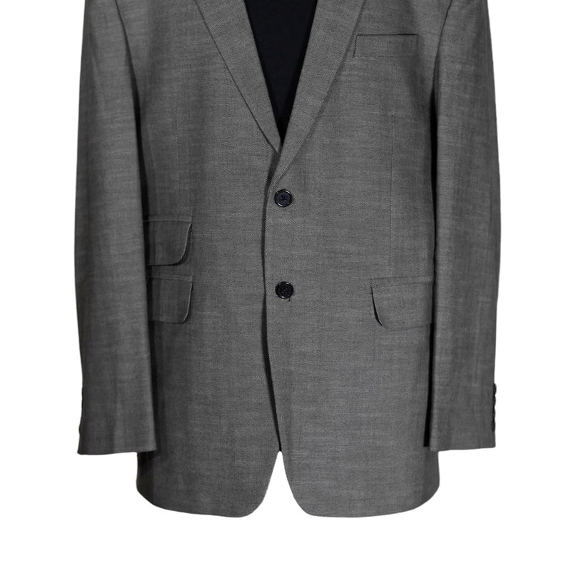 Men's Blazer Gray Check Textured Jacket Sport Coat (42R)
