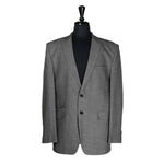 Men's Blazer Gray Check Textured Jacket Sport Coat (42R)