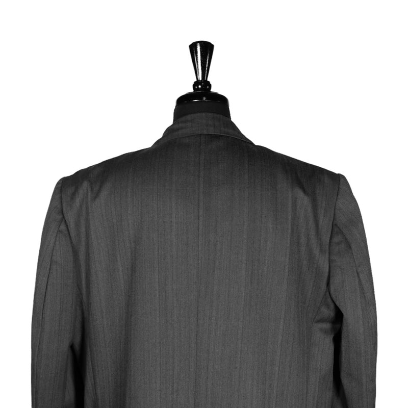 Men's Blazer Gray Herringbone Wool Jacket Sport Coat (46R)