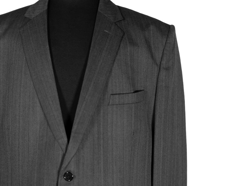 Men's Blazer Gray Herringbone Wool Jacket Sport Coat (46R)