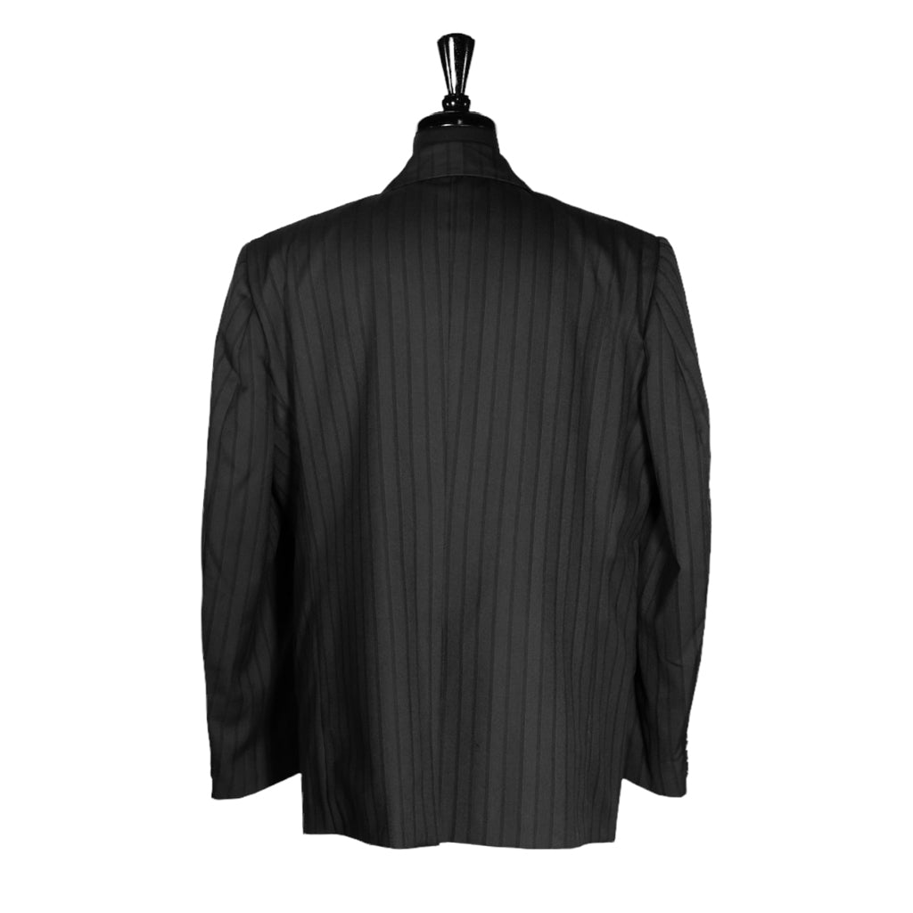 Men s Blazer Dark Gray Striped Wool Formal Jacket Sport Coat 46R