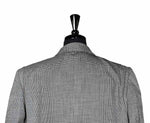 Men's Blazer Black White Check Wool Jacket Sport Coat (46R)