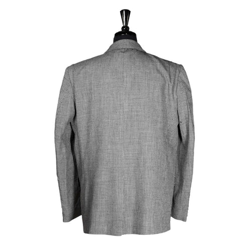 Men's Blazer Black White Check Wool Jacket Sport Coat (46R)