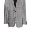 Men's Blazer Black White Red Plaid Jacket Sport Coat (46R)