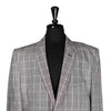 Men's Blazer Black White Red Plaid Jacket Sport Coat (46R)