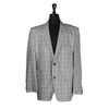 Men's Blazer Black White Red Plaid Jacket Sport Coat (46R)