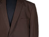 Men's Blazer Brown Striped Formal Jacket Sport Coat (46R)