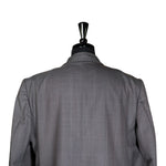 Men's Blazer Gray Plaid Check Formal Jacket Sport Coat (46R)