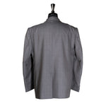 Men's Blazer Gray Plaid Check Formal Jacket Sport Coat (46R)
