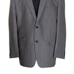 Men's Blazer Gray Plaid Check Formal Jacket Sport Coat (46R)