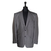 Men's Blazer Gray Plaid Check Formal Jacket Sport Coat (46R)