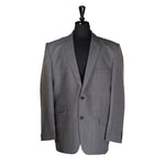 Men's Blazer Gray Plaid Check Formal Jacket Sport Coat (46R)