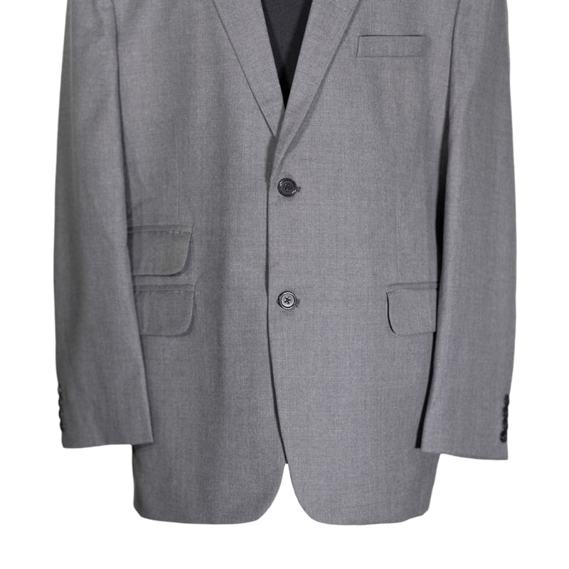 Men's Blazer Gray Wool Formal Jacket Sport Coat (48R)