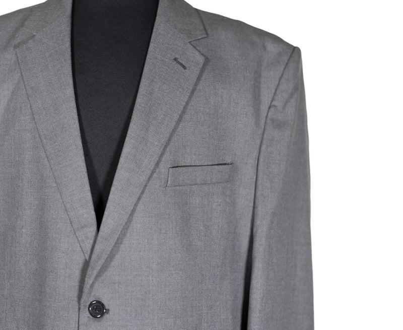 Men's Blazer Gray Wool Formal Jacket Sport Coat (48R)