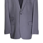 Men's Blazer Gray Wool One Button Jacket Sport Coat (48R)