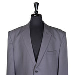 Men's Blazer Gray Wool One Button Jacket Sport Coat (48R)