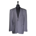 Men's Blazer Gray Wool One Button Jacket Sport Coat (48R)
