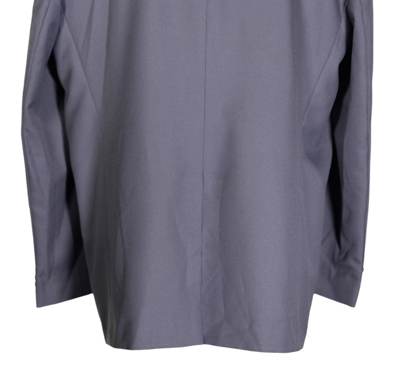 Men's Blazer Gray Wool One Button Jacket Sport Coat (48R)