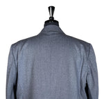 Men's Blazer Blue Gray Textured Wool Jacket Sport Coat (48R)