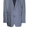 Men's Blazer Blue Gray Textured Wool Jacket Sport Coat (48R)