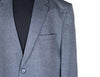 Men's Blazer Blue Gray Textured Wool Jacket Sport Coat (48R)