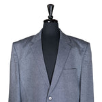 Men's Blazer Blue Gray Textured Wool Jacket Sport Coat (48R)