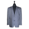 Men's Blazer Blue Gray Textured Wool Jacket Sport Coat (48R)