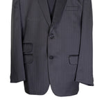 Men's Blazer Dark Gray Striped Wool Jacket Sport Coat (46R)