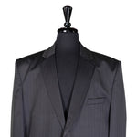 Men's Blazer Dark Gray Striped Wool Jacket Sport Coat (46R)
