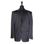 Men's Blazer Dark Gray Striped Wool Jacket Sport Coat (46R)
