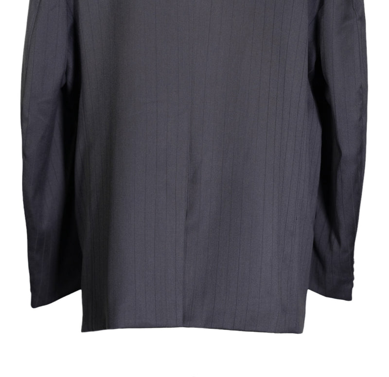 Men's Blazer Dark Gray Striped Wool Jacket Sport Coat (46R)